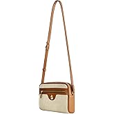 Tommy Bahama Camera Bag, Women's Mini Shoulder Handbag with Linen Design and Adjustable Shoulder Strap, Natural