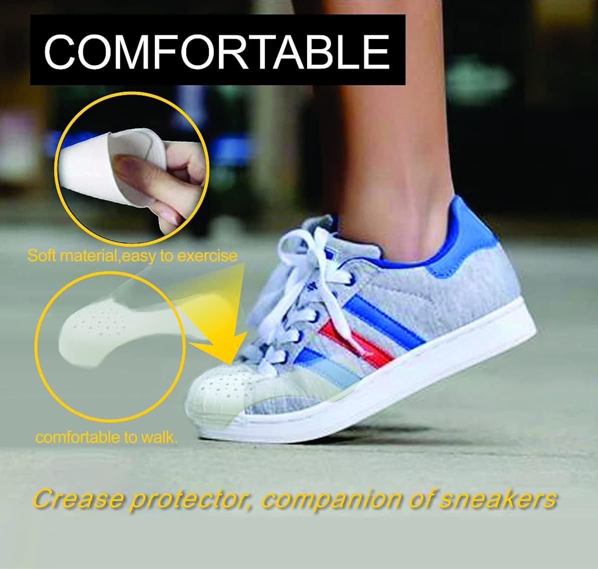 BOXING MONKEY Anti-wrinkle, Shoe Crease Protector, Available in Color  White 6 Pairs.: Shoes