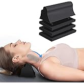 Instrip Neck and Shoulder Relaxer, Neck Traction Device, Cervical Traction Block for Physical Therapy and TMJ Pain Relief, Neck Stretcher Chiropractic Pillows for Pain Relief (Nature-Black)