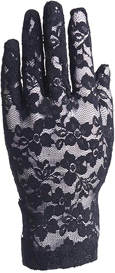 Amazon レースショートグローブ 結婚式 2次会 パーティードレス 手袋 ブライダル ウェディング ウエディング ブラック 手袋 通販