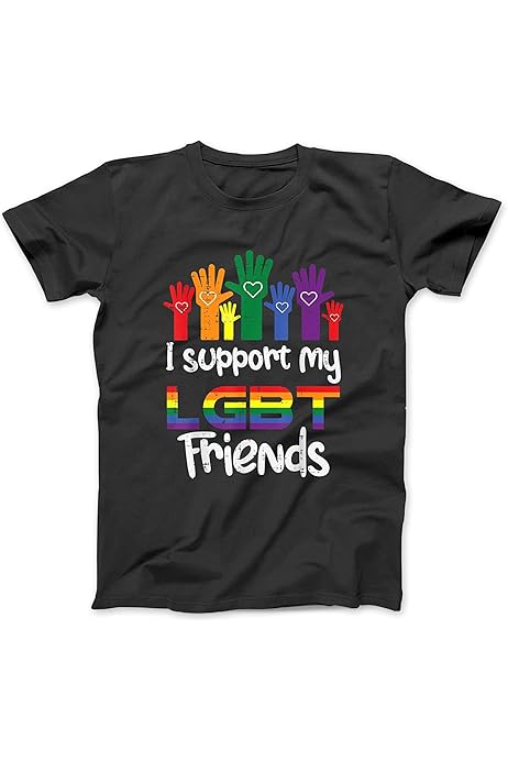 I Support My LGBT Friends Gay Pride LGBTQ Straight Ally T-Shirt JTN  Sweatshirt Hoodie Tank Top for Men Women Black : Amazon.ca: Clothing, Shoes  \u0026 Accessories