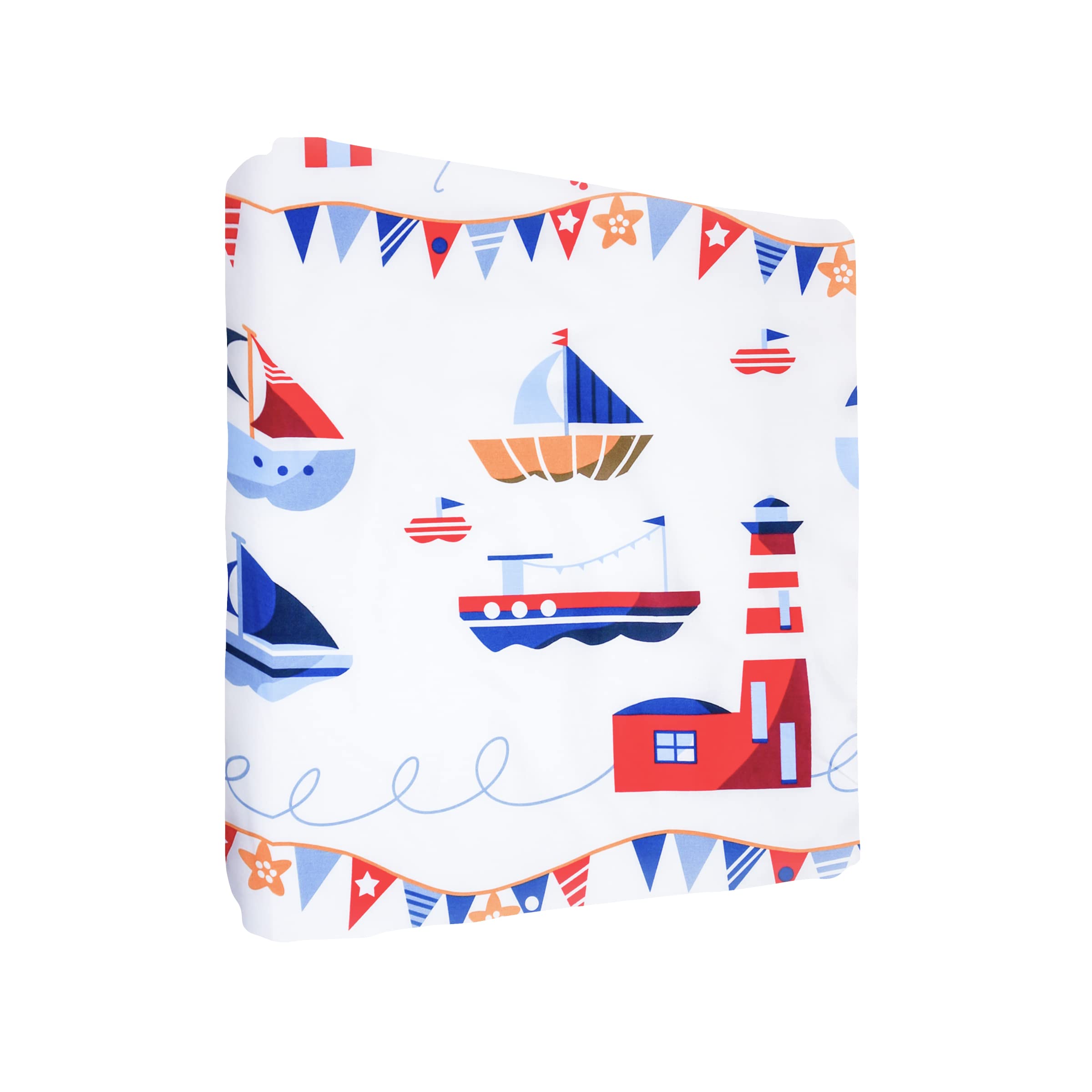 Baby Comfort 100% Cotton Fitted Sheet to fit 90x40 cm Crib Cradle (Marina)