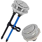 1.89in/48mm Toilet Tank Button Thread Diameter Toilet Push Button,Adjustable Dual Push Flushing Button Replacement Compatible with Glacier Bay Aquasource TOTO, American Standard,Geberit