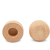 Pinehurst Crafts Wooden Axle Caps / Hubcaps, Perfect for Toy Cars, Trucks & Crafting, Fits on 3/8-Inch Dowels, Pack of 50, HubcapsLg