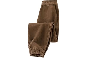 Girls Boys Corduroy Joggers Track Pants Casual Elastic Waist Loose Outdoor Sweatpants with Pockets for Kids 4-14 Years