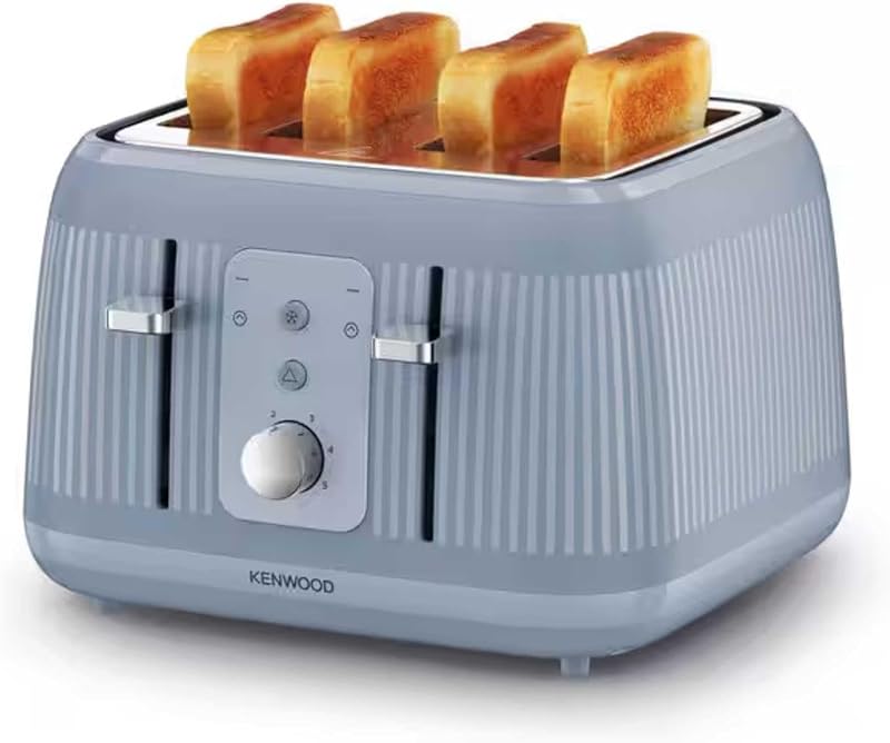 Kenwood Dawn 4-Slot Toaster 1800W Stone Blue TFP09.000BL Defrost Reheat