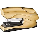 Bostitch Office Heavy Duty Stapler, 40 Sheet Capacity, No Jam, Half Strip, Fits into the Palm of Your Hand, For Classroom, Office or Desk, Gold Chrome