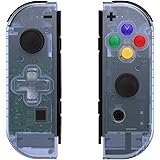 eXtremeRate Glacier Blue Joycon Handheld Controller Housing (D-Pad Version) with Colorful Buttons, DIY Replacement Shell Case