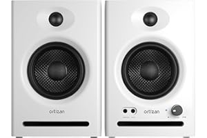 Ortizan C7 Dual-Mode 2.0 Studio Monitors, Active Monitor Speakers for Near Field Music Production, Bluetooth 5.3 Wireless Com