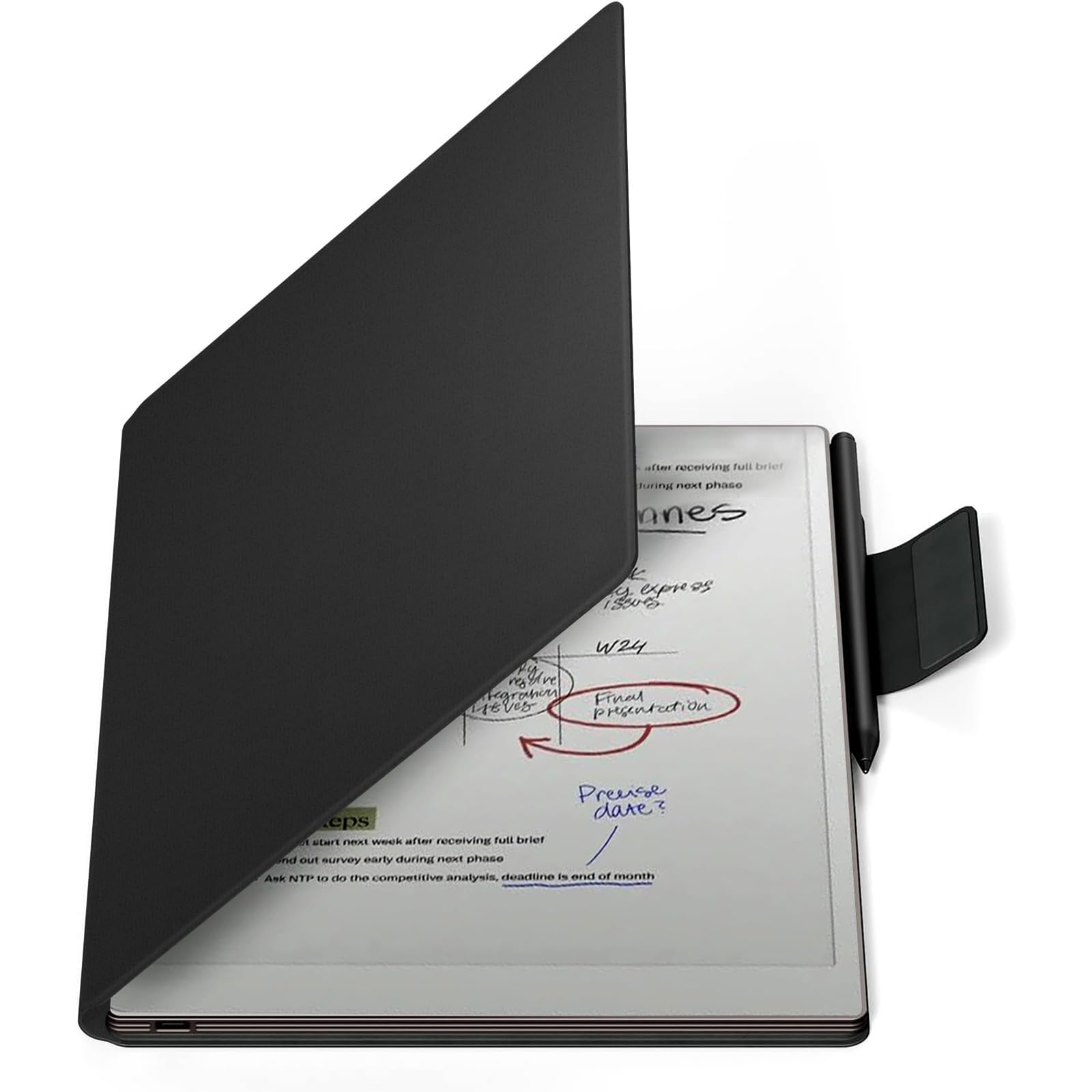 Photo 1 of JvKzaen Case for Remarkable Paper Pro Color 11.8”,Slim Hard Back Shell Protective with Pen-Buckle,Smart Magnetic Cover for Remarkable Paper Pro 11.8" Color 2024 Released Tablet Only(Black)