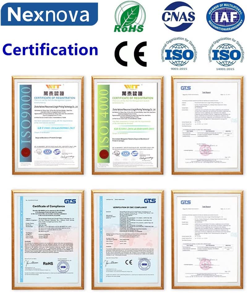 Nexnova® Ink BTD60 BT5000 Compatible with Brother 6-Pack (3BK/C/M/Y) for DCP-T300, T310W, T428W, T500W, T510W, T700W, T710W, MFC-T800W, T810W, T910DW, T4500DW, HL-T4000DW