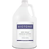 BIOTONE Deep Tissue Massage Lotion, Rich Texture, Lasting Glide, Use for Swedish, Trigger Point, Sports, and Deep Tissue, Smooth Application, Unscented