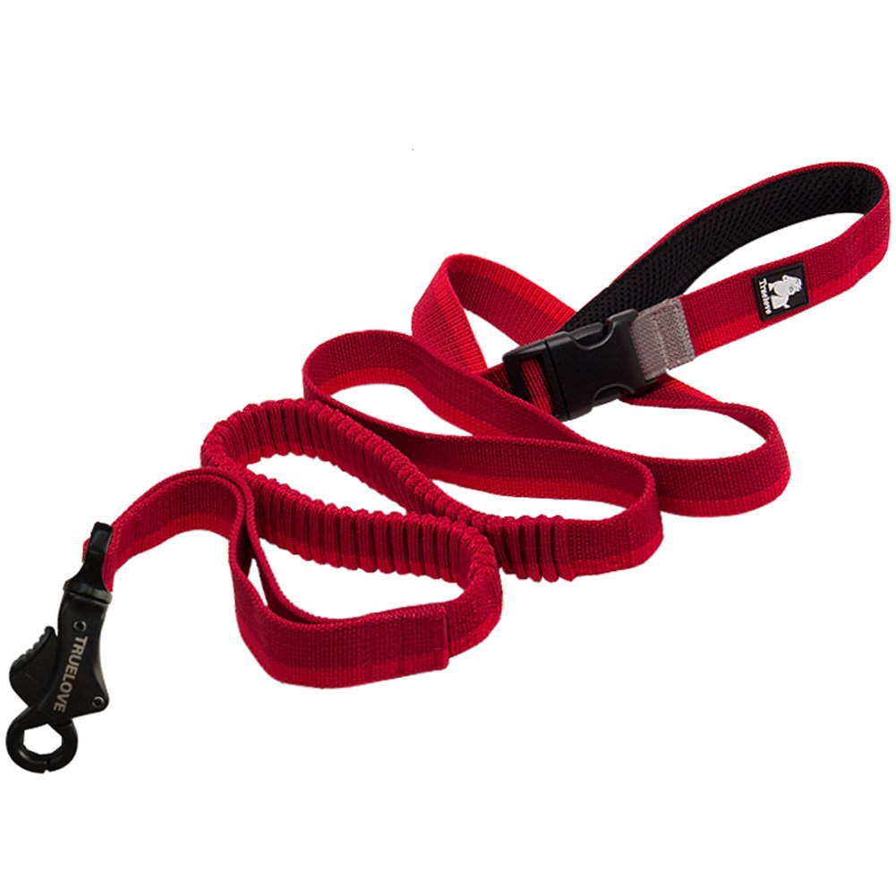 Creation Core Dog Running Bungee Leash with Control Handle Elastic Nylon Pet Leads Rope, Red L