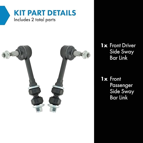 TRQ Front Sway Bar Link Set For 2003-2005 Dodge Ram 2500/3500 – 2-Piece Kit - View #8