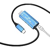 YOUGO LEE USB C to HDMI Cable Adapter, Upgrades 8K@60Hz C to HDMI Cable with 100W PD Fast Charging Adapter. Compatible with MacBook,iPhone,HD TV. All Aluminum Body Fast Heat Dissipation.(6.0FT Blue)