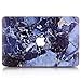 Lykoko Marble Design Plastic Hard Case with Keyboard Cover for MacBook Air 13 Inch (Models: A1369 and A1466) (Deep Blue)