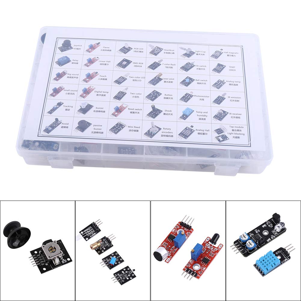 37 in 1 Sensor Modules Kit,electronic components kit,detect temperature, humidity, sound, light, infrared - Image 4