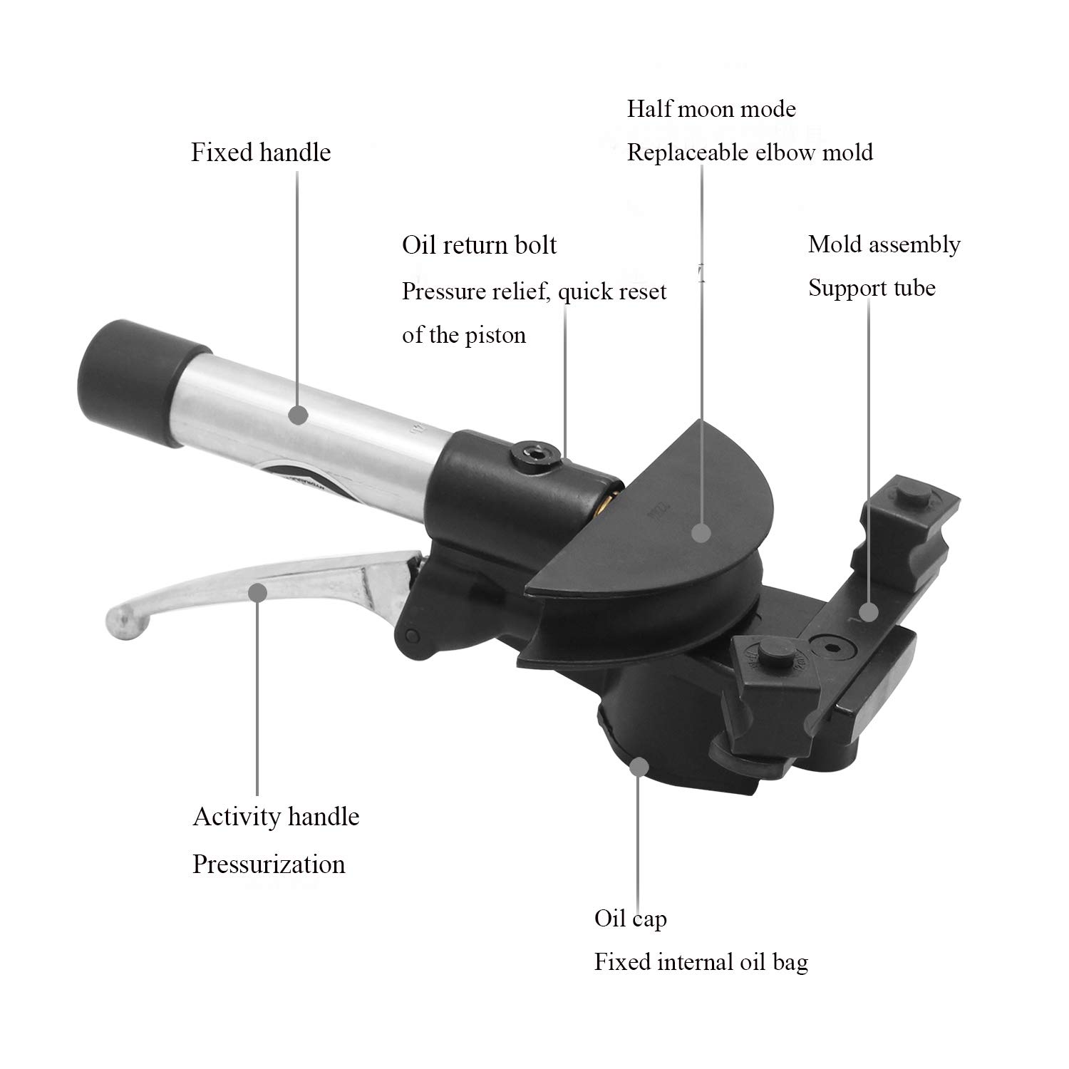 CGOLDENWALL Hydraulic Manual Pipe Bender Copper Tube Bending Tools