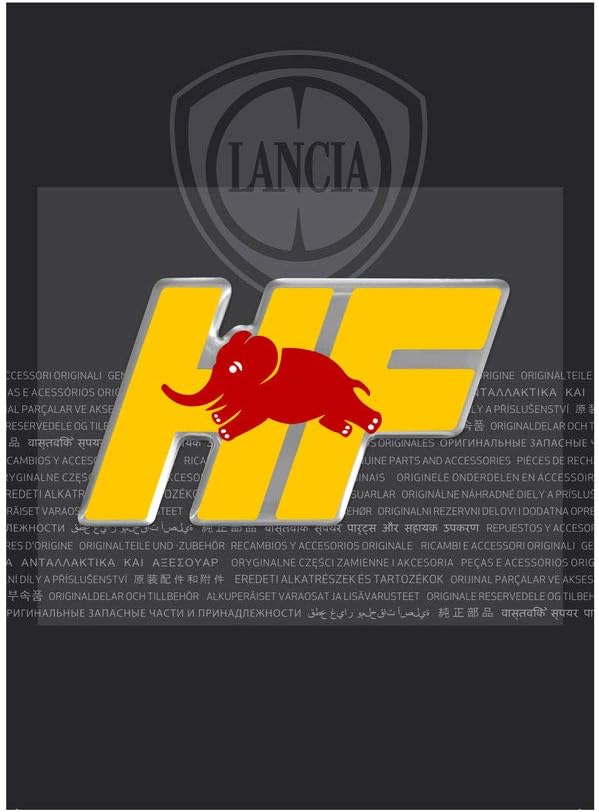 Lancia 21261 Official HF 3D Sticker Logo 60 x 35 mm, Yellow - Image 3