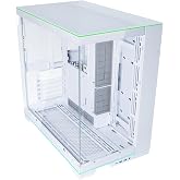 LIAN LI O11D EVO RGB Black E-ATX Case, 420mm Radiator (O11DERGBW.US) | Pillarless glass view, dual RGB strips, flexible motherboard layout, 455.7mm GPU clearance, and 420mm radiator support.