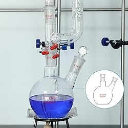 stonylab Flat Bottom Flask FBF, Heavy Wall 2-Neck