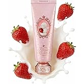 Flower Knows Strawberry Cupid Collection Scented Hand Cream,Moisturizes Nourishes & Long-Lasting Butter Hand Lotion With Sweet Fragrance,Natural Ingredients,Travel Size,1.76 Oz(Strawberry Milk Shake)