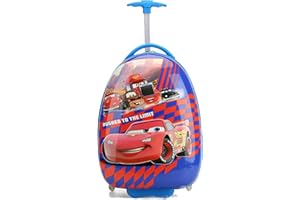 CUSALBOY Frozen 16 Inch Luggage Hard Side Spinner Suitcase Carry on Luggage Rolling (red car)
