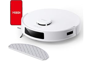 Yeedi C12 Robot Vacuum Cleaner and Mop, 8000Pa Strong Suction, ZeroTangle Brush, Smart Navigation, Self-Charging, White