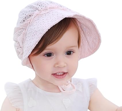 baby girl sun hats with flowers
