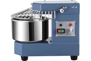 Garvee Commercial Dough Mixer 10.5 QT, 650W Dual Rotating Dough Kneading Machine with Food-Grade Stainless Steel Bowl, Security Shield & Timer, Electric Spiral Mixer for Restaurant Bakery Pizzeria