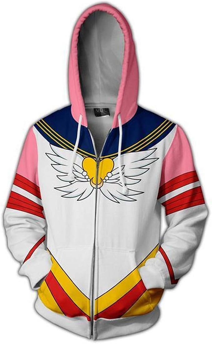 sailor moon zip up hoodie