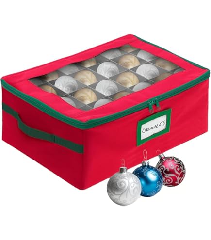 未使用級【COACH】Christmas ornament box set 3点 Amazon.com: ZOBER All in One Christmas Ornament Storage Box