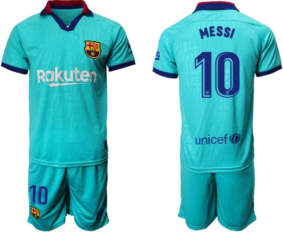 Customotop Kids/Youth Soccer Jerseys 2020/21 Away #10 Messi Team Jerseys for Boys/Girls