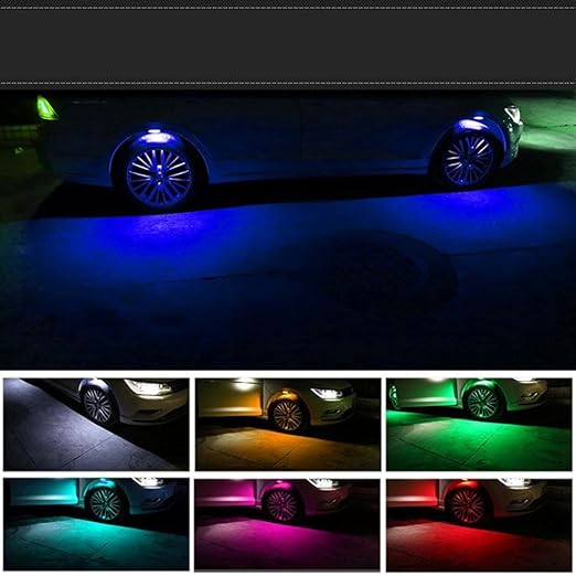 Amazon Co Jp Dzt1968 4pc 8 W車トラックledホイールライトタイヤライトeyebrow形状装飾ライトランプ 9 8 6 2 2cm 家電 カメラ