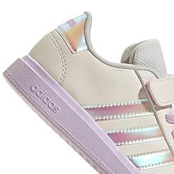 adidas Grand Court 2.0 Elastic Lace Sneaker, Chalk
