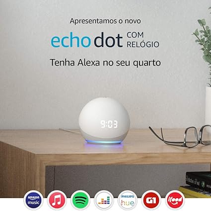 Alexa echo dot 4 com relogio Clearance