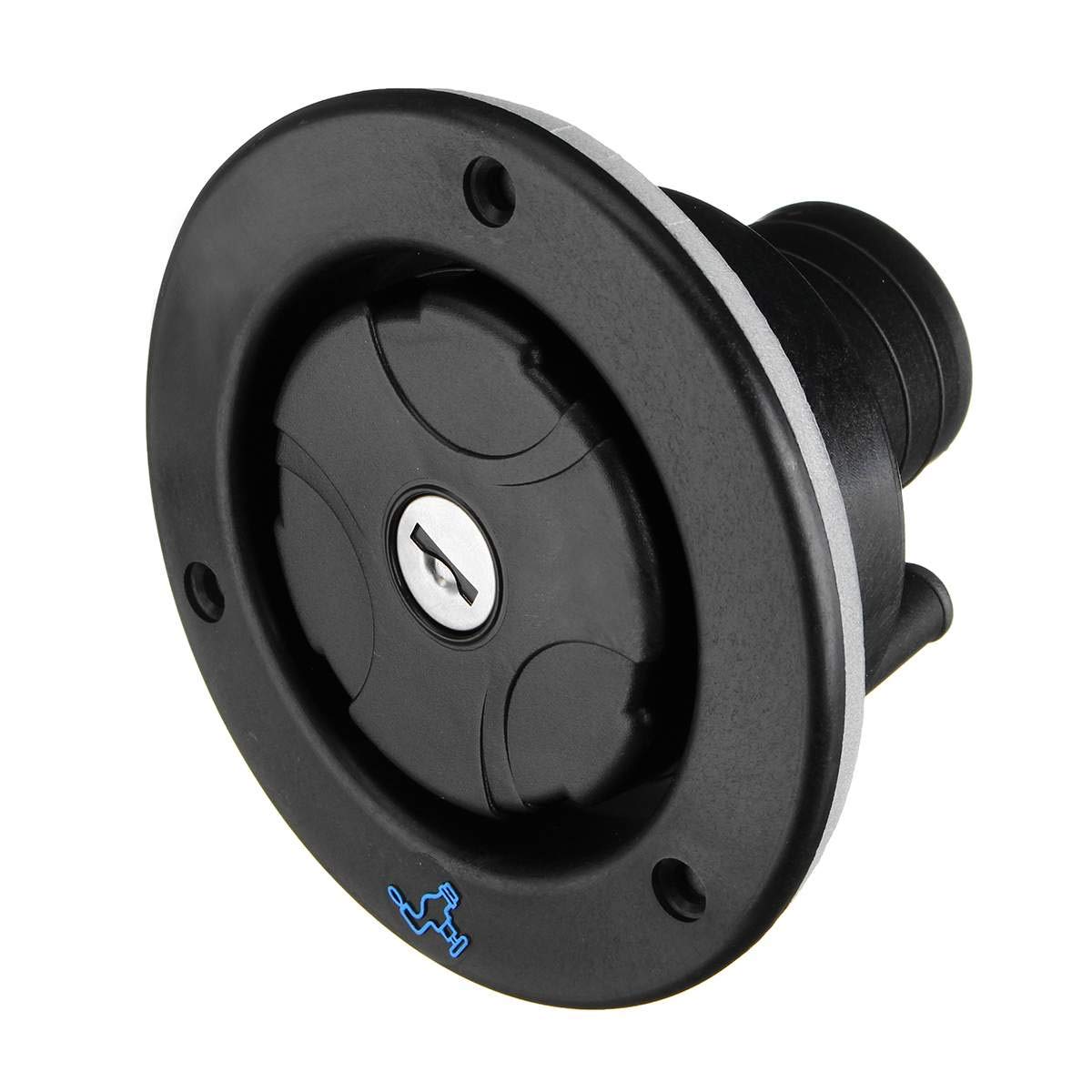 MASO Motorhome Locking Water Cap, Fresh Water Inlet Universal Locking Water Filler Cap With Two Keys -Black