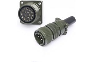 Pidwaok 5015 Series Aviation Connector, 17-Pin Waterproof Plug and Socket, MS3106A20-29S MS3102A20-29P (Reverse-Mounted (Plug