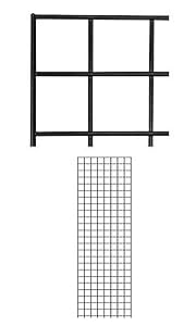 2' X 6' Wire Grid Panel - Black