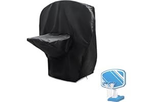 Hadisi Pool Basketball Hoop Cover,Heavy Duty Waterproof Dustproof Full Cover for Water Basketball Stand 37.5"W x 24"D x43"H,Pool Basketball Hoop Cover for Multiple Brands (Black)