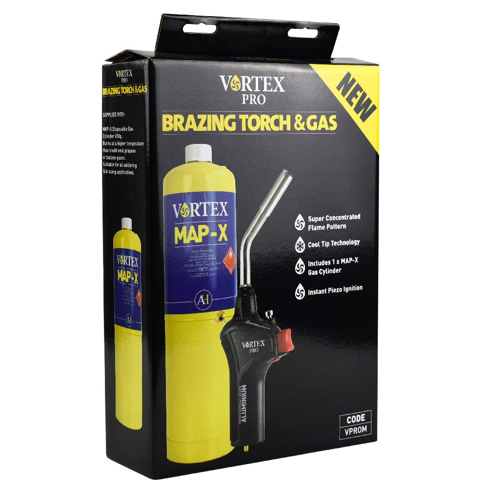 Arctic Hayes Vortex Pro Brazing Torch with 450 g MAP-X Gas