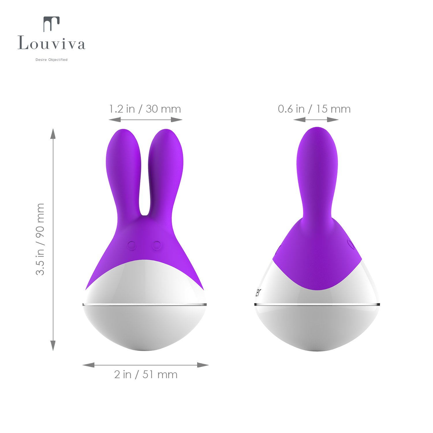 Louviva Vibrador Sexual Nombrado Dudu Consolador de Sensación Perfecta y Diseño de Moda Carga Fácil y Rápida (Púrpura)