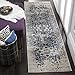 Safavieh Madison Collection MAD603D Cream and Navy Distressed Medallion Runner (2'3