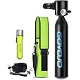GOYOJO Mini Scuba Tank, 6-12 Minutes Diving Tank, Portable Lung Tank Kits with 3000 PSI Max Pressure, Reusable 0.5L Small Scuba Diving Tank Gear Underwater Breathing Training