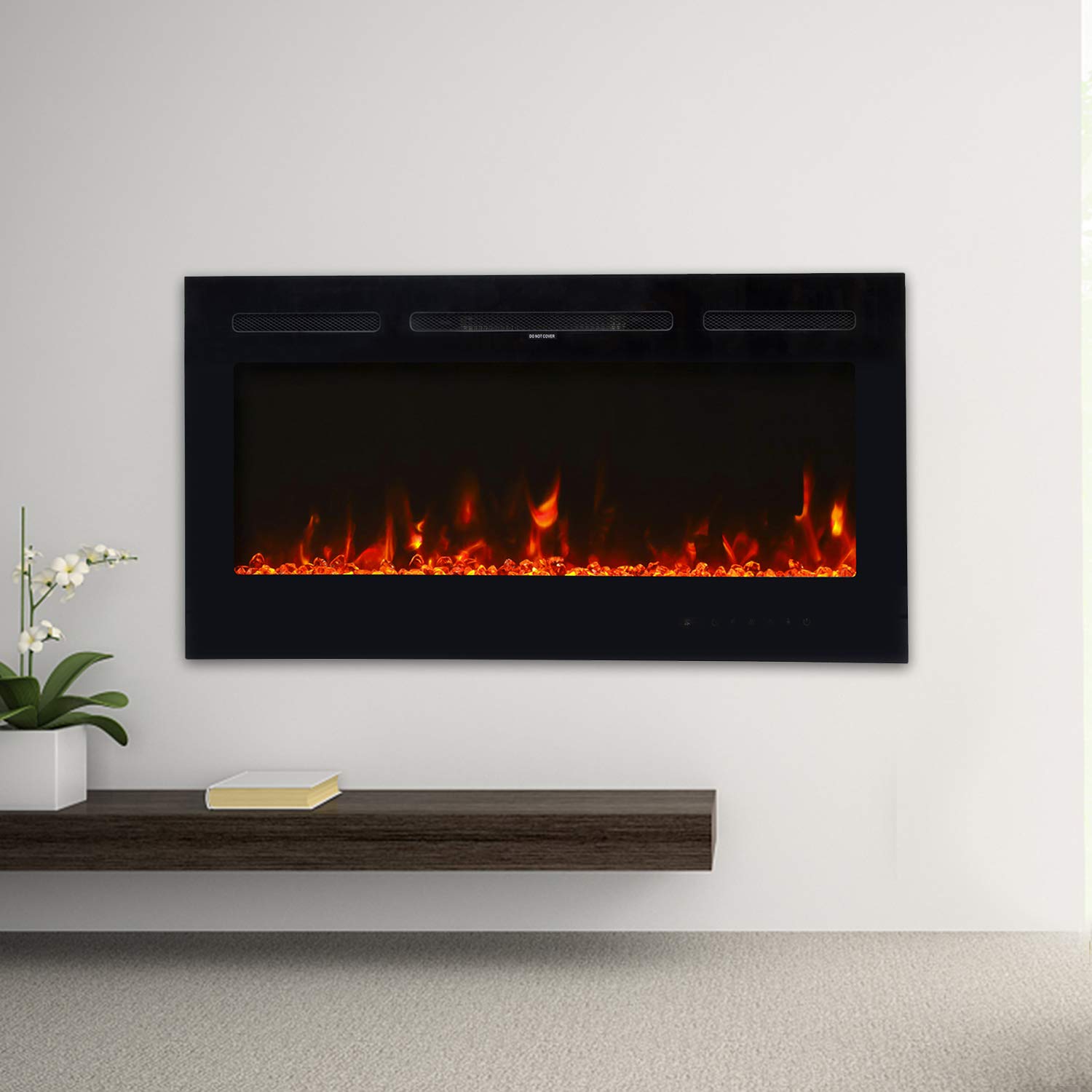 Buy 40 Inch Electric Fireplace Insert in Wall/Wall ed Heat Adjustable  Multicolor Flame Online at desertcartCyprus