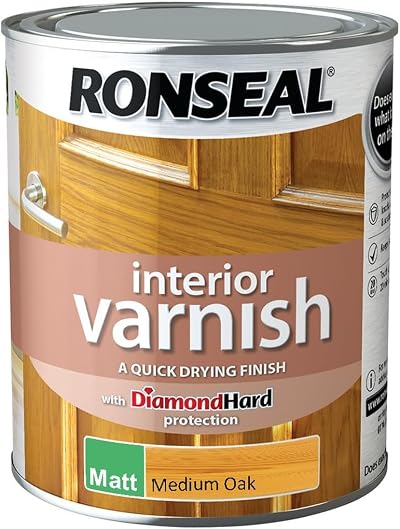Ronseal Interior Varnish Matt Medium Oak 750ml