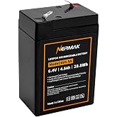NERMAK 6V 4.5Ah LiFePO4 Lithium Battery, 2000+ Cycles Rechargeable Lithium Iron Phosphate Battery for Emergency Light, Lantern, Kids Ride On Car, Deer Game Feeder and More with BMS (F1 Terminals)