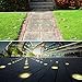 Solar Disk Lights, FERTOY 8 LED Bulbs Solar Ground Lights Outdoor Waterproof for Garden Yard Patio Pathway Lawn Driveway - Warm White (8 Pack)