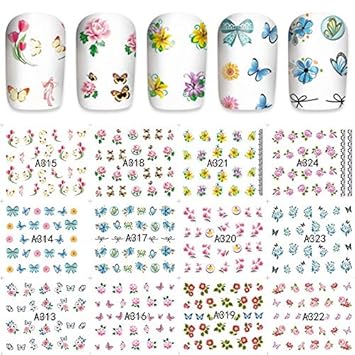 Amazoncom Xemesis Store Hot Sale Nail Art Decals 12 Sheet