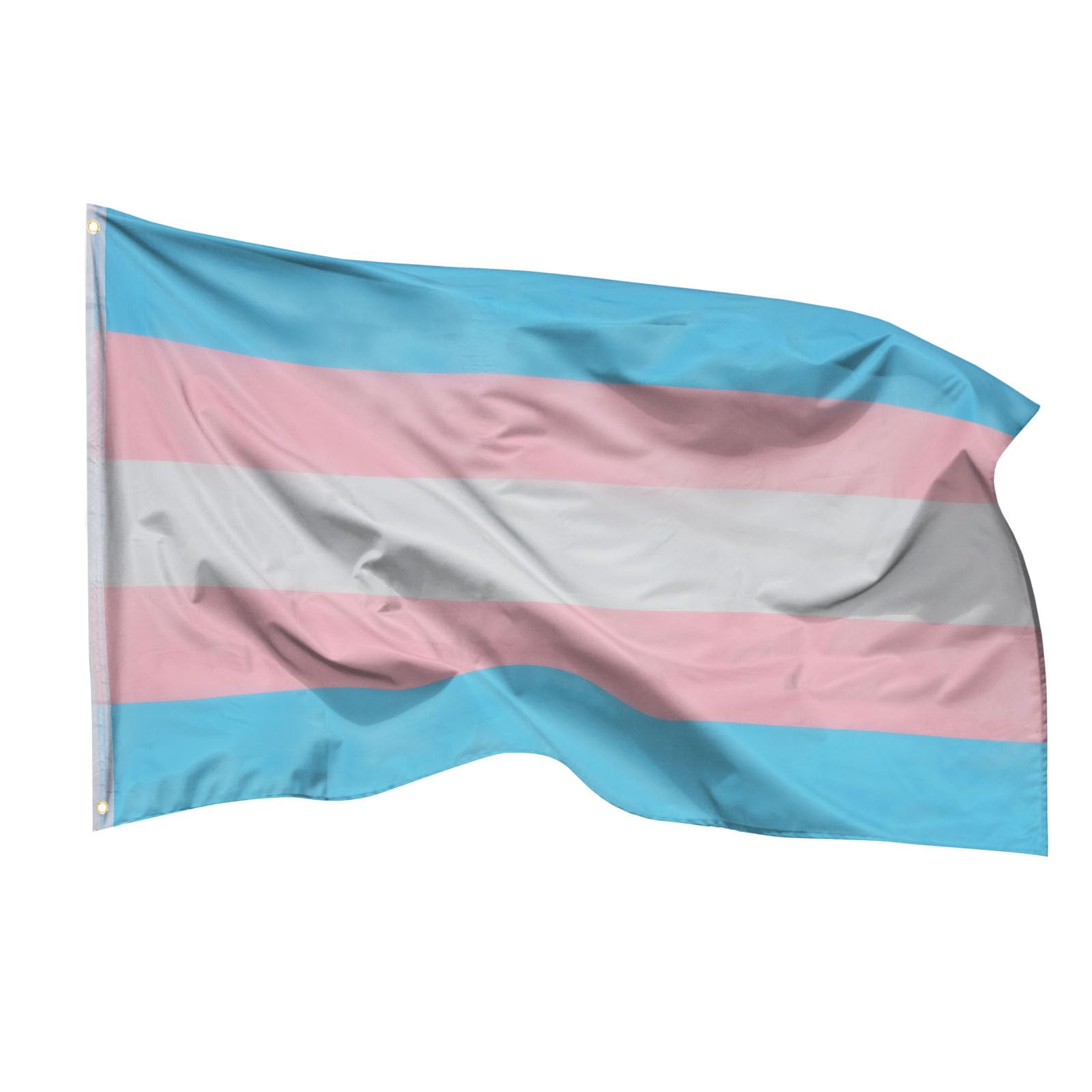PHENO FLAGS Transgender flag - Pride flag 3x5ft with brass eyelets – weatherproof LGBT flag for flagpole – 100% polyester – 90x150cm